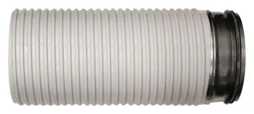 Verlängerungsrohr von Vaillant, gerillte Oberfläche, geeignet für Luftzufuhr oder -abzug, passend für D125 mm Anschlüsse.